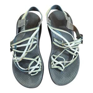 Chaco Womens strappy sandals sz 9 ZX/3 green blue hiking outdoor sport
